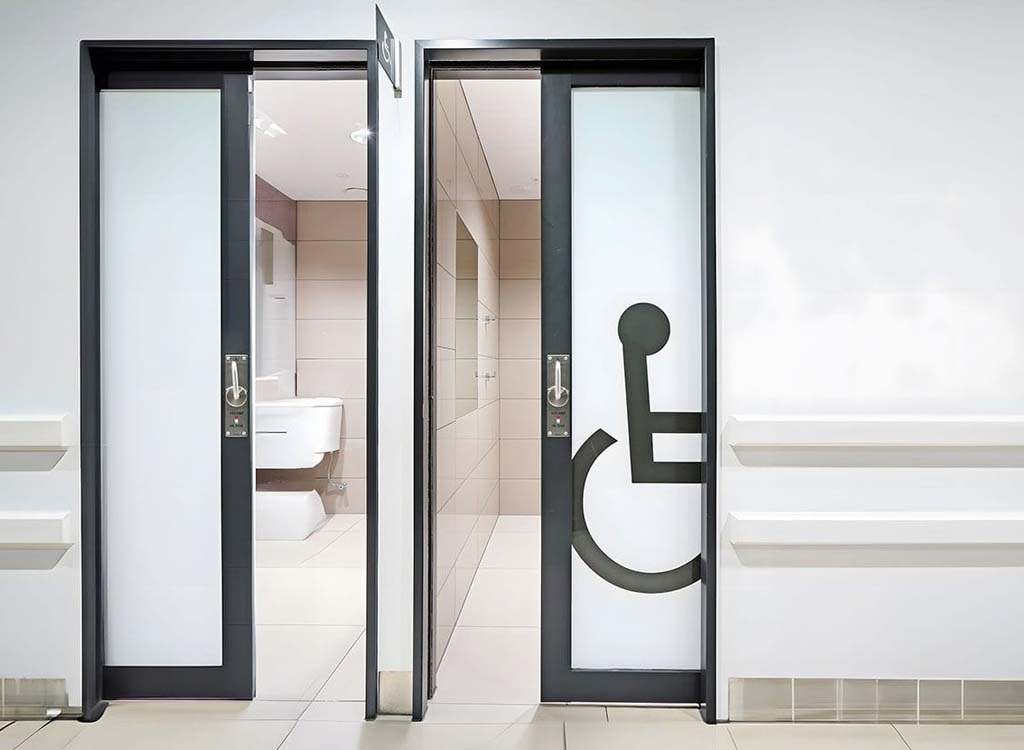 Electrically Operated Touch-Free Toilet Entrance Systems